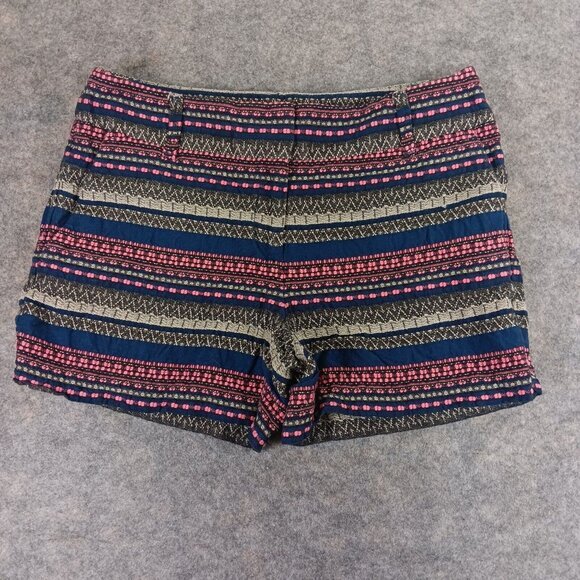 Ann Taylor Loft‎ Short Womens 00 Multicolor Embroidered 100% Cotton - Picture 1 of 7